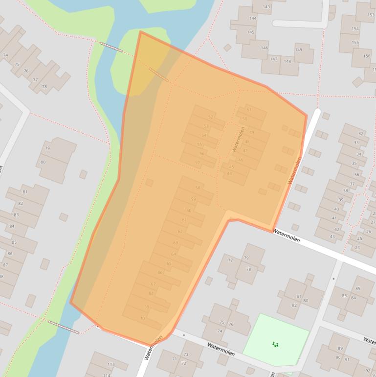 Kaart van postcodegebied 2986ET.