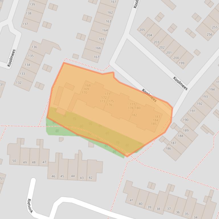 Kaart van postcodegebied 2986VM.