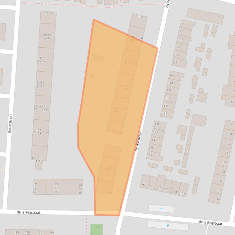 Kaart van postcodegebied 2987AE.