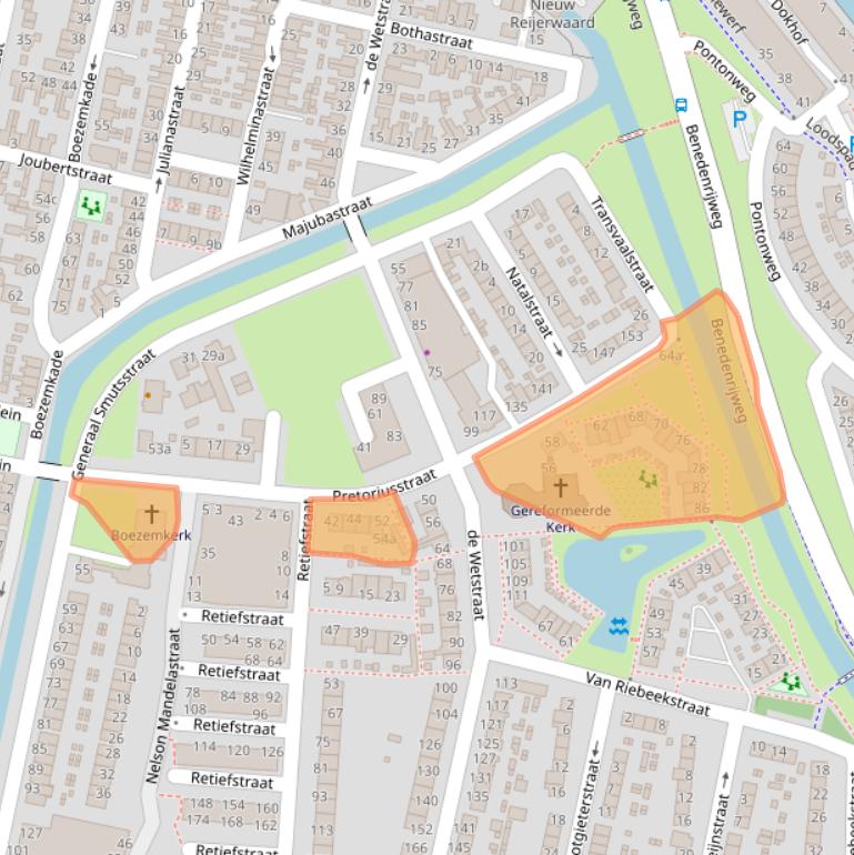 Kaart van postcodegebied 2987AK.
