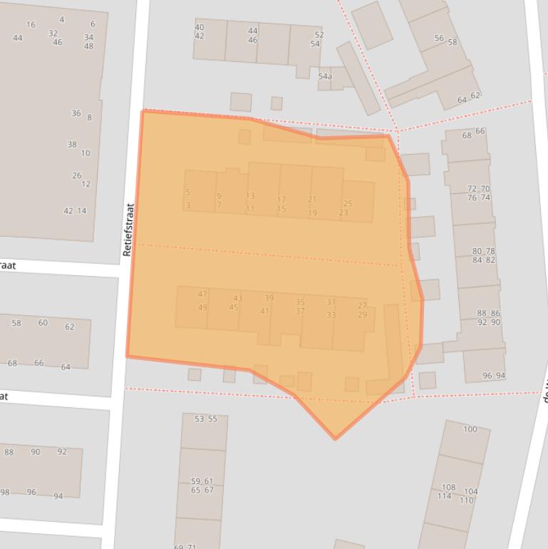 Kaart van postcodegebied 2987AL.