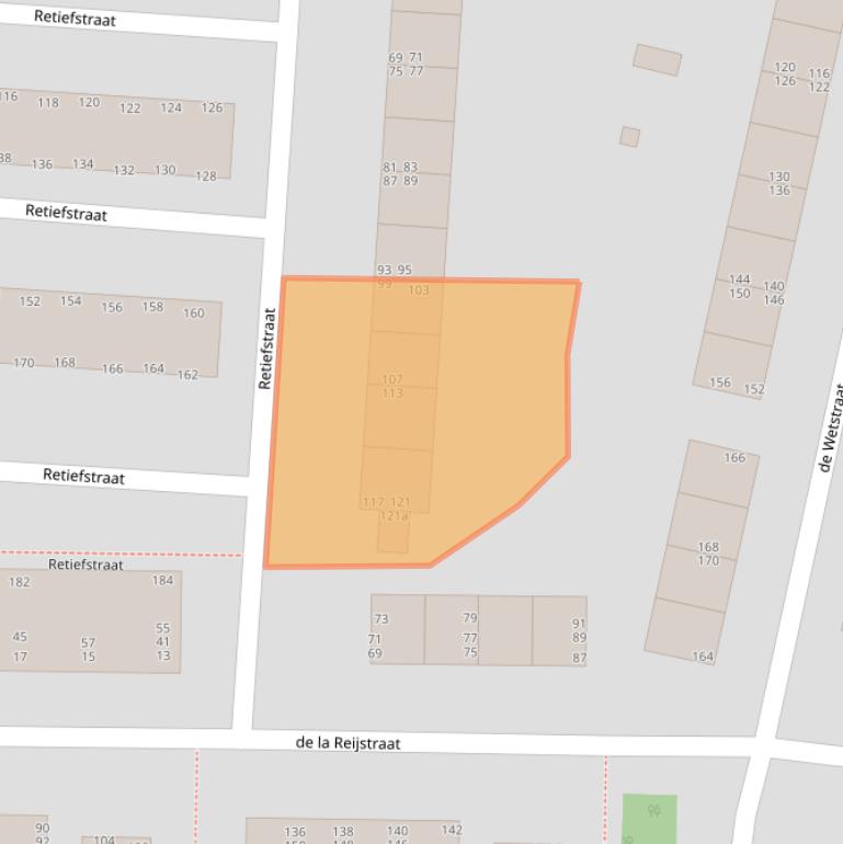 Kaart van postcodegebied 2987AN.