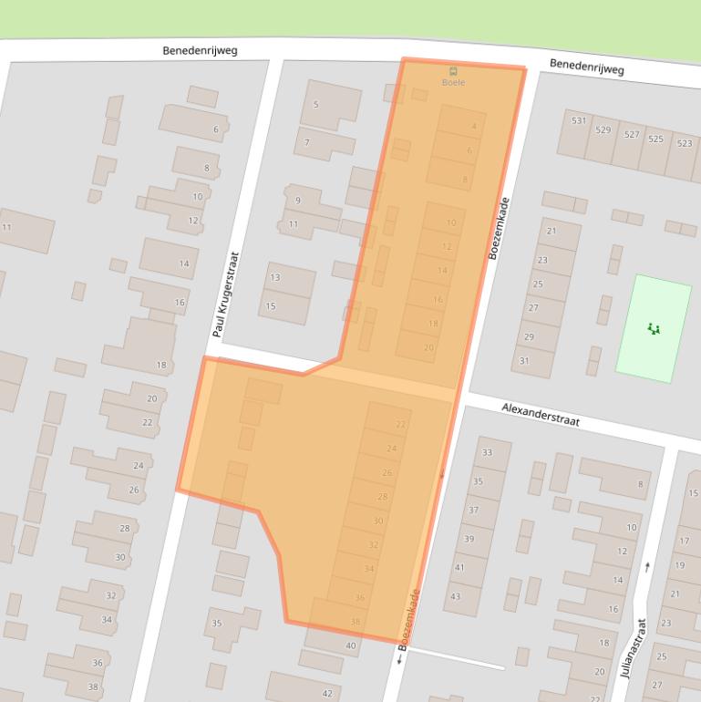 Kaart van postcodegebied 2987BD.