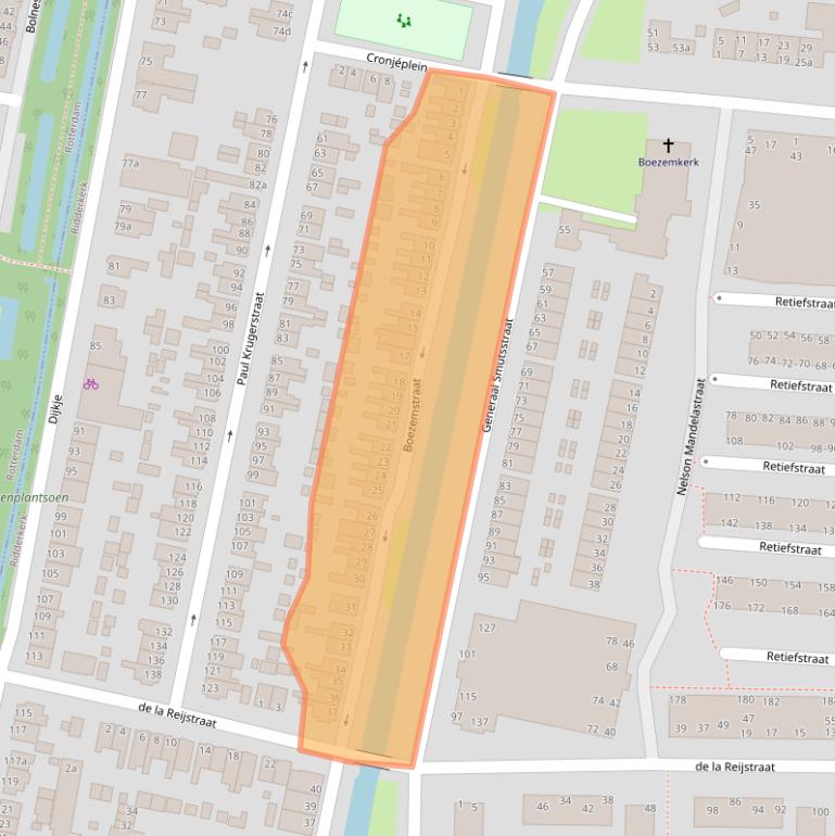 Kaart van postcodegebied 2987BG.