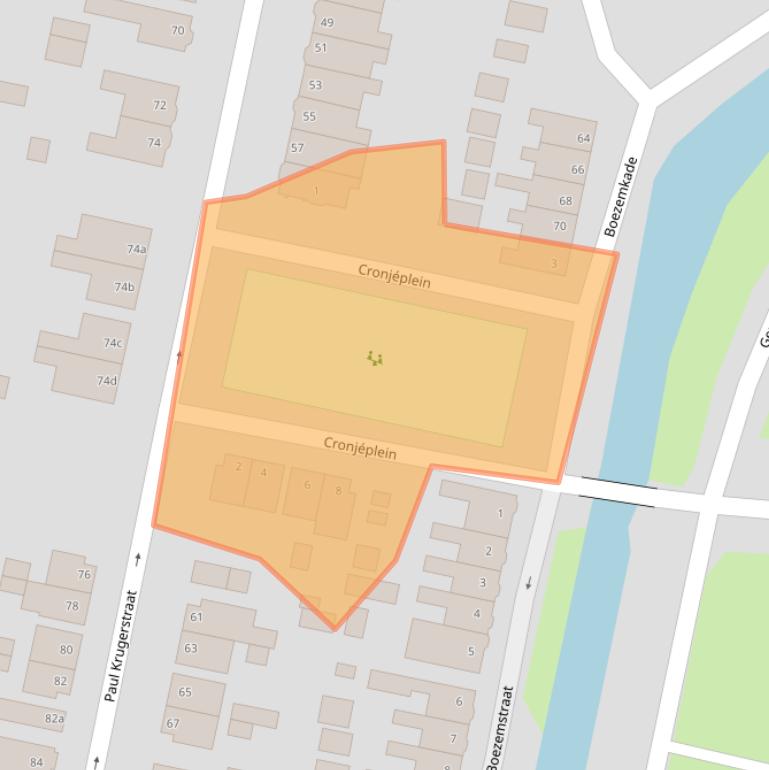 Kaart van postcodegebied 2987BJ.