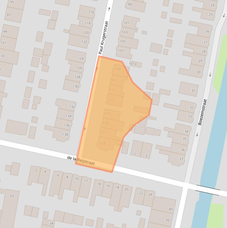 Kaart van postcodegebied 2987BS.