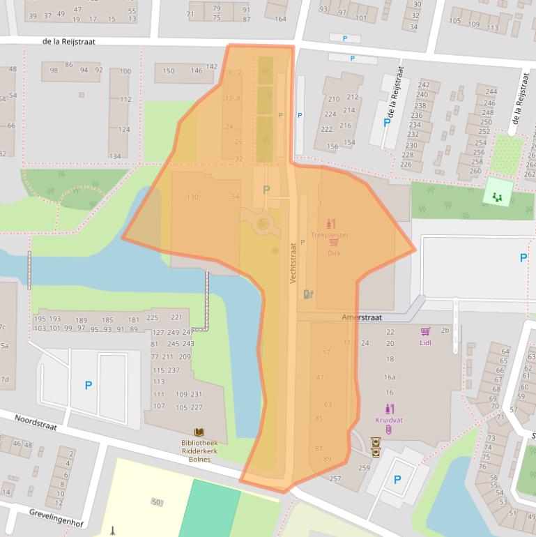 Kaart van postcodegebied 2987CX.