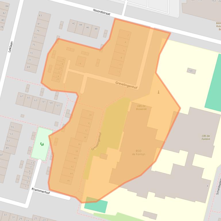 Kaart van postcodegebied 2987EB.