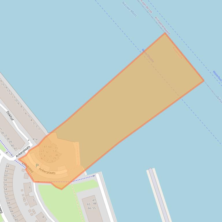 Kaart van postcodegebied 2987RA.