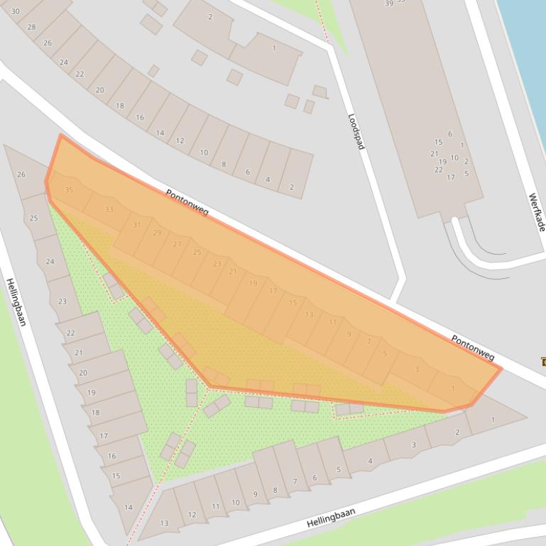 Kaart van postcodegebied 2987RE.