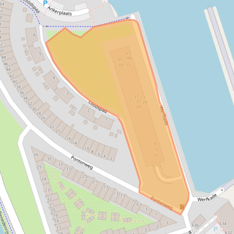 Kaart van postcodegebied 2987RH.