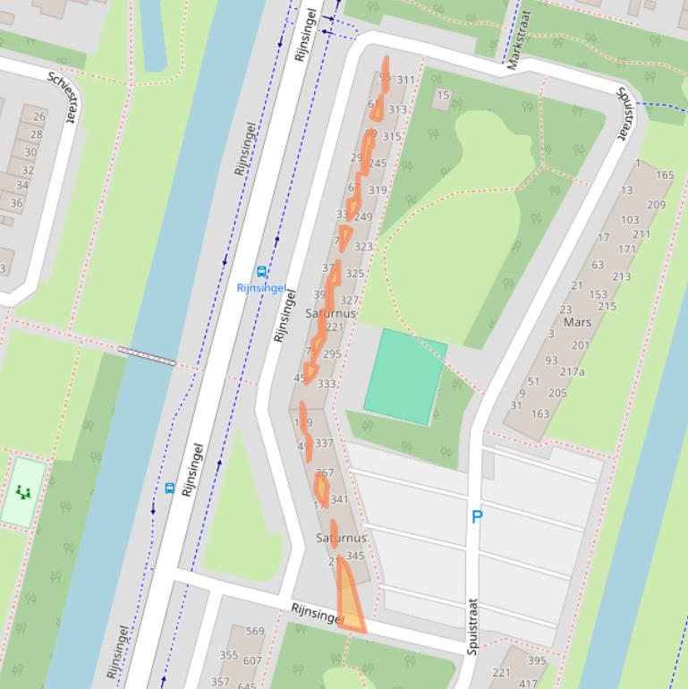 Kaart van postcodegebied 2987SG.