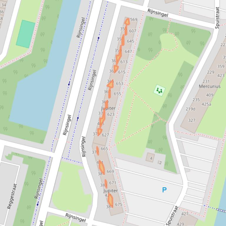 Kaart van postcodegebied 2987ST.