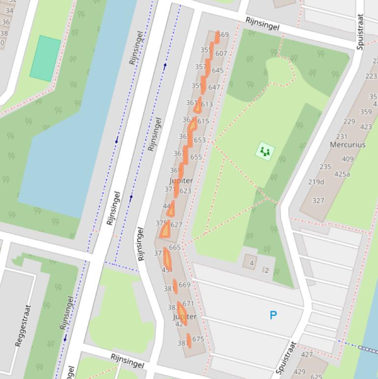 Kaart van postcodegebied 2987SV.