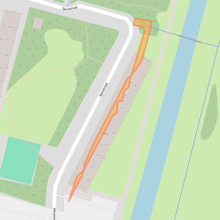 Kaart van postcodegebied 2987TG.