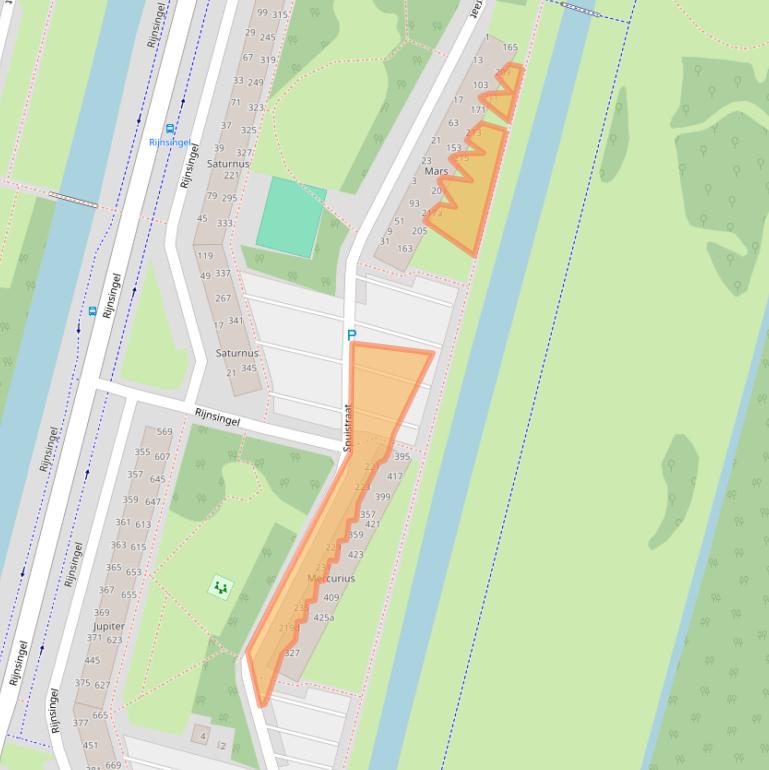 Kaart van postcodegebied 2987TL.