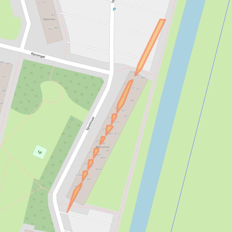 Kaart van postcodegebied 2987TM.