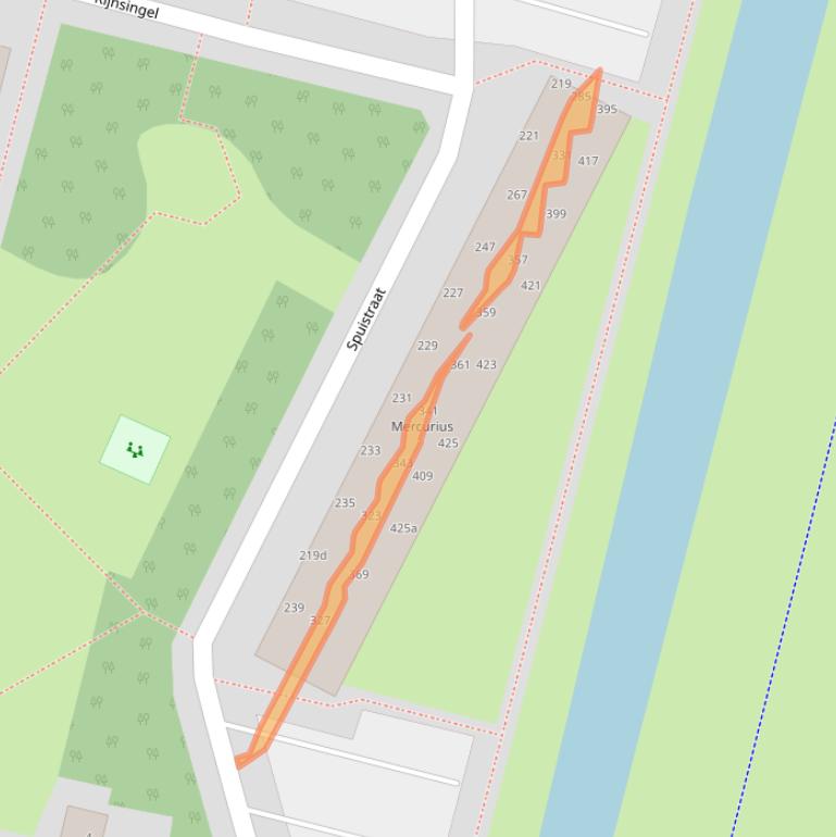 Kaart van postcodegebied 2987TN.