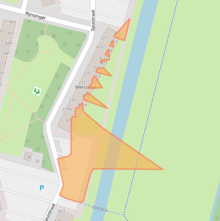 Kaart van postcodegebied 2987TR.