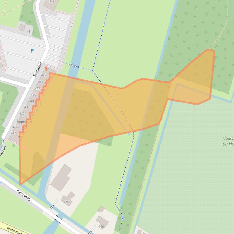 Kaart van postcodegebied 2987TX.