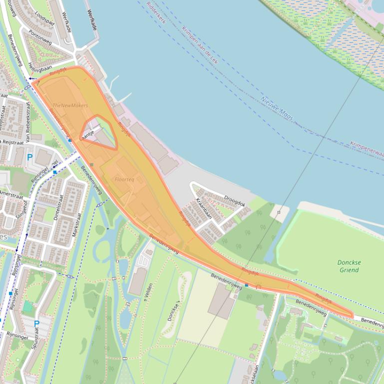 Kaart van postcodegebied 2987VB.