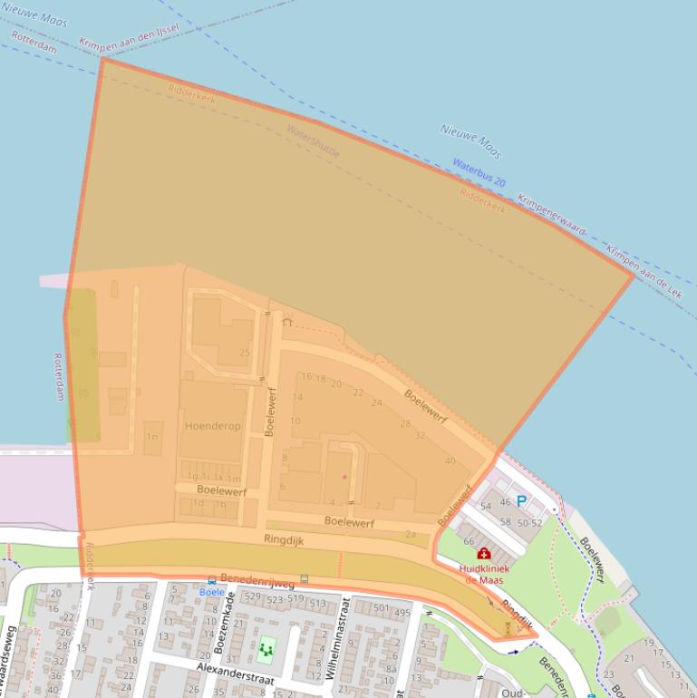 Kaart van postcodegebied 2987VD.