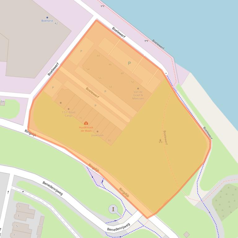 Kaart van postcodegebied 2987VE.