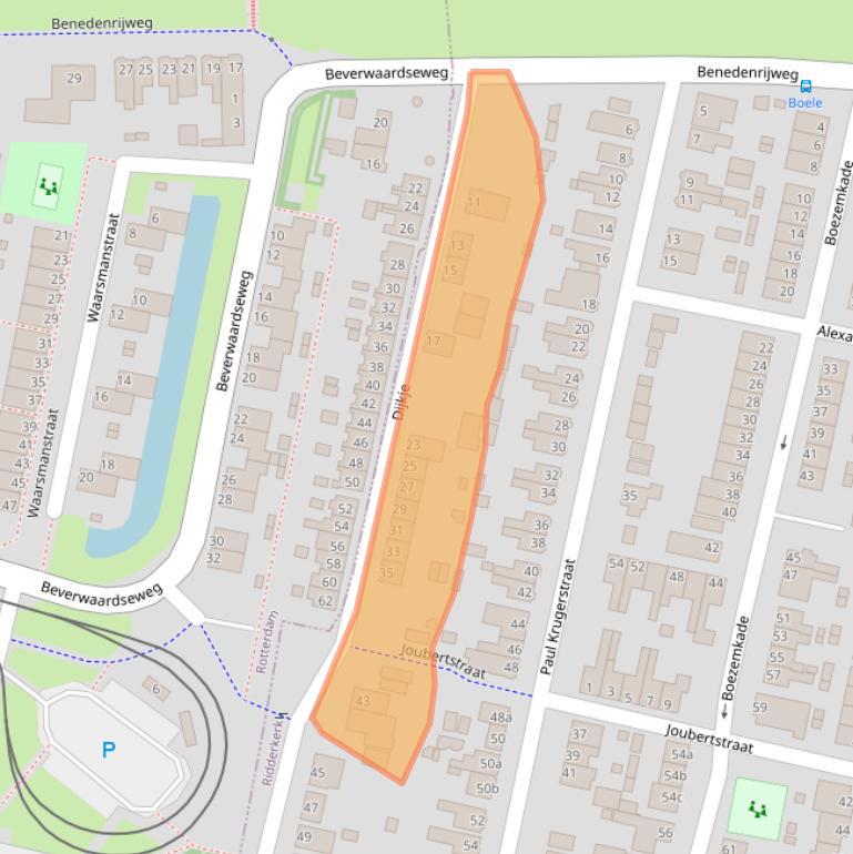 Kaart van postcodegebied 2987VG.