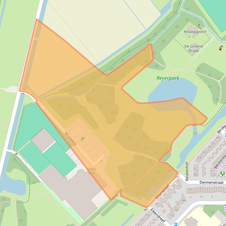 Kaart van postcodegebied 2987VP.