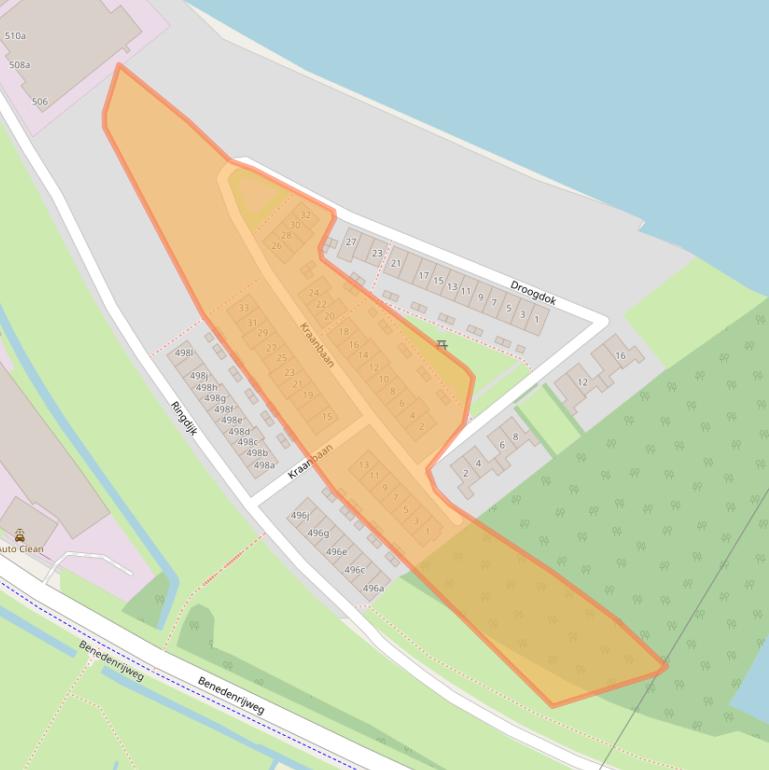 Kaart van postcodegebied 2987WB.