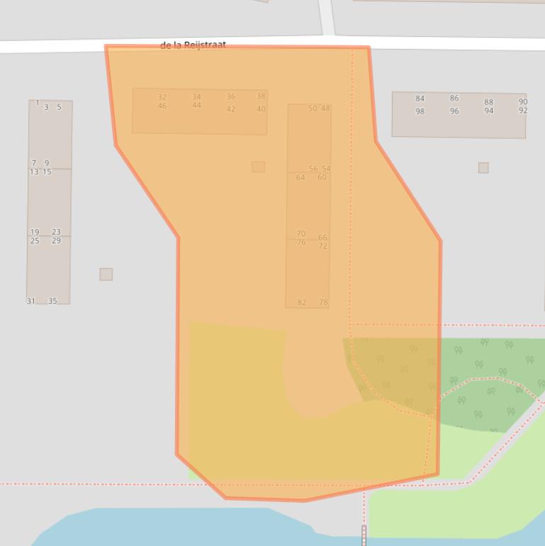 Kaart van postcodegebied 2987XE.