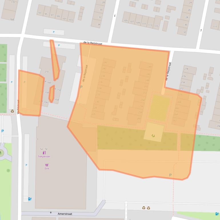 Kaart van postcodegebied 2987XJ.
