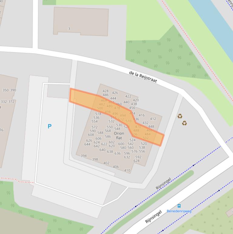 Kaart van postcodegebied 2987XN.