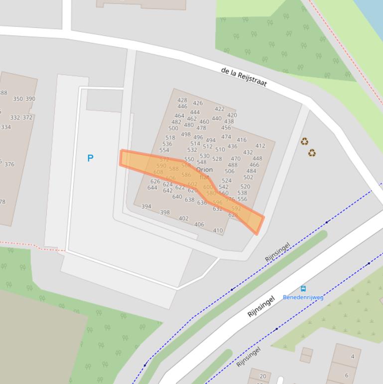 Kaart van postcodegebied 2987XR.