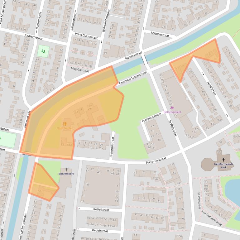 Kaart van postcodegebied 2987XW.