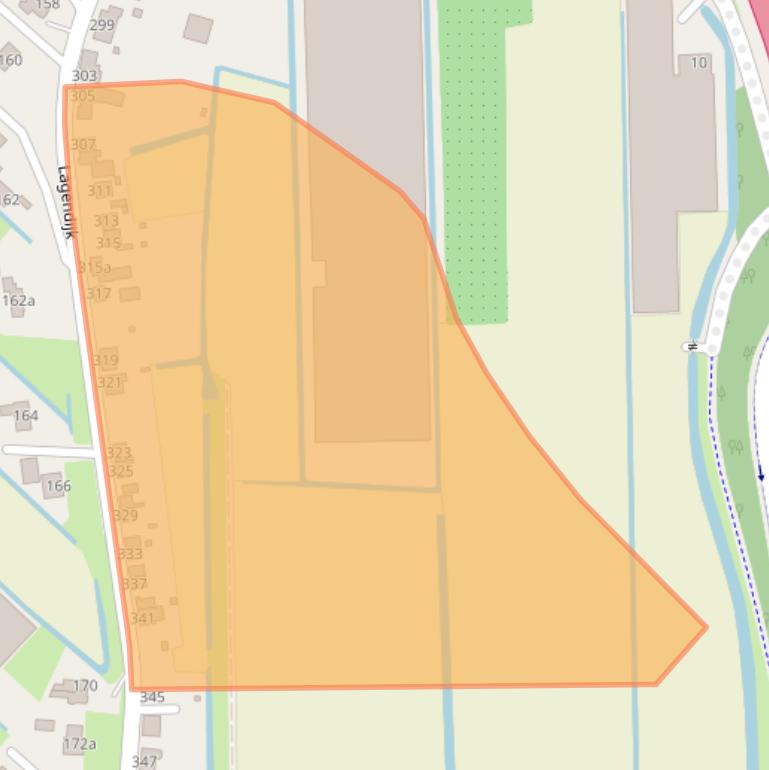 Kaart van postcodegebied 2988AB.