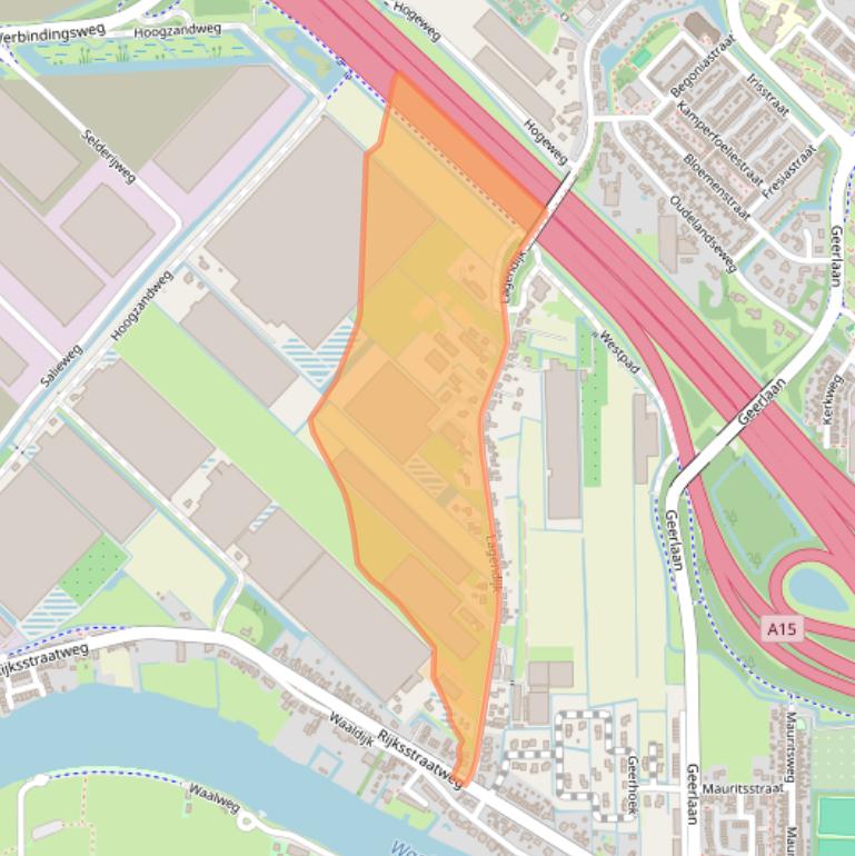 Kaart van postcodegebied 2988AD.