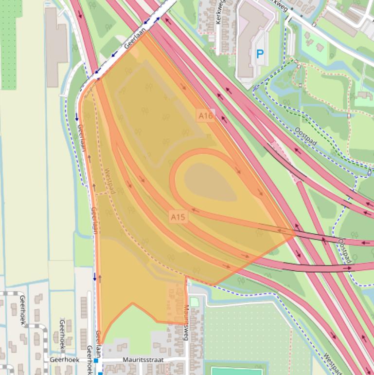Kaart van postcodegebied 2988AH.