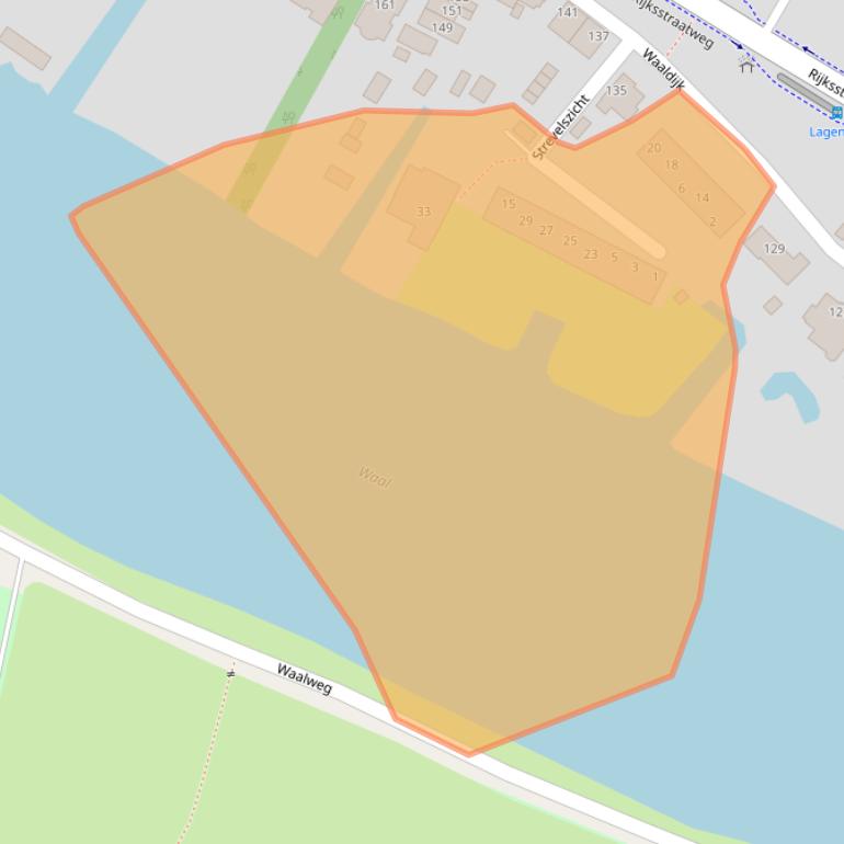 Kaart van postcodegebied 2988AS.