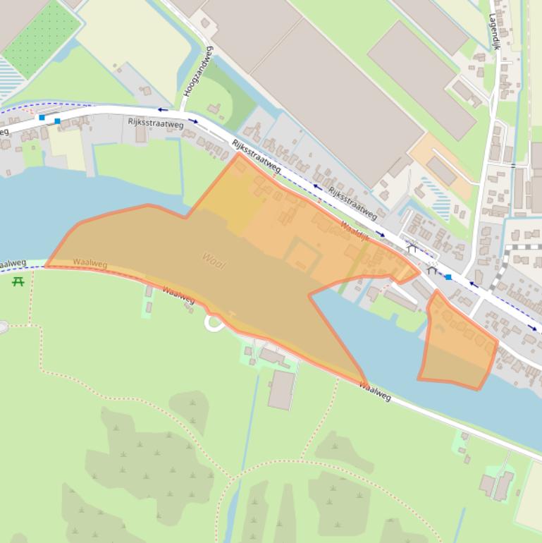 Kaart van postcodegebied 2988AW.