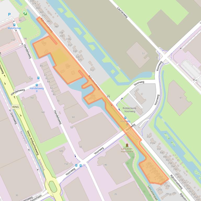 Kaart van postcodegebied 2988BH.