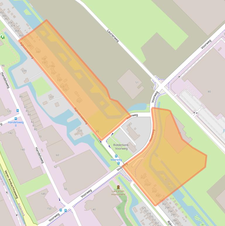 Kaart van postcodegebied 2988BR.