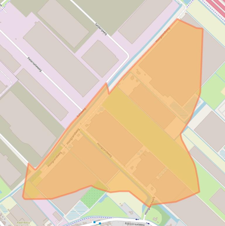 Kaart van postcodegebied 2988DA.