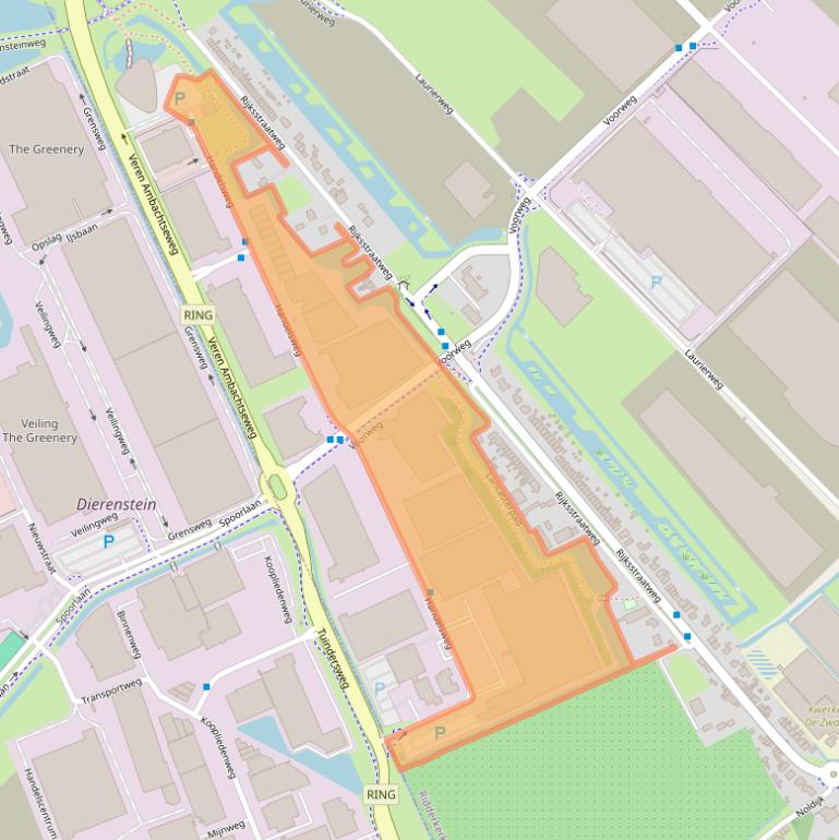 Kaart van postcodegebied 2988DB.