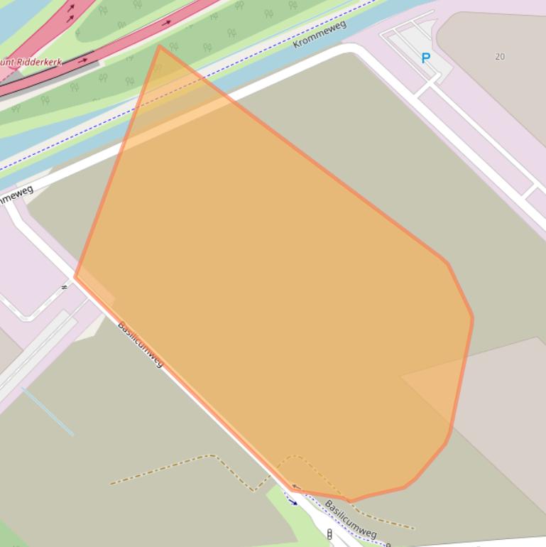 Kaart van postcodegebied 2988DN.