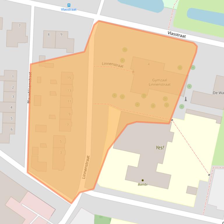 Kaart van postcodegebied 2988XL.