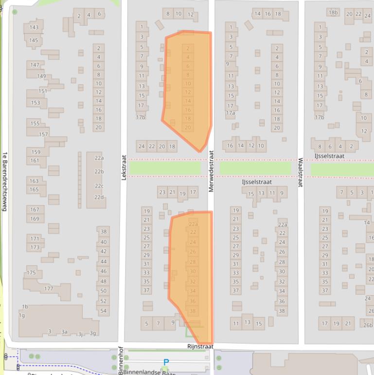 Kaart van postcodegebied 2991AG.