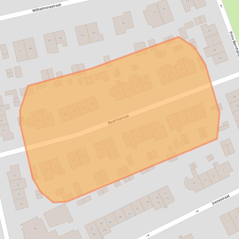 Kaart van postcodegebied 2991BA.