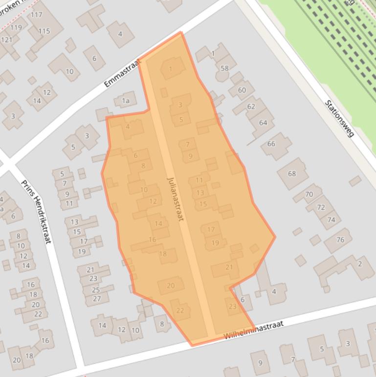 Kaart van postcodegebied 2991BH.