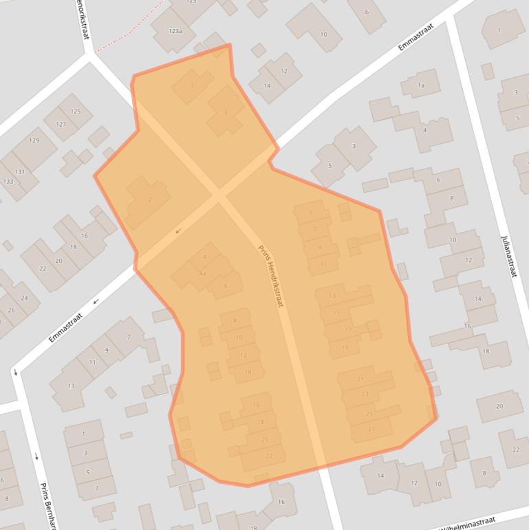 Kaart van postcodegebied 2991BP.